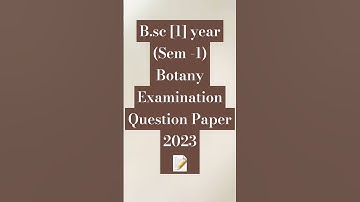 #bsc (sem-1)🎯#botany Question Paper 2023📝⬆️✅️#ccsu #exam #study #youtubeshorts #views #mostwatched