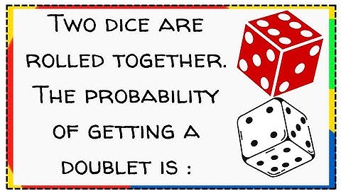 Two different dice are thrown at the same time. the probability of getting a doublet ? #probability