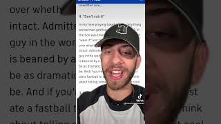 Dumb unwritten baseball rules pt 1