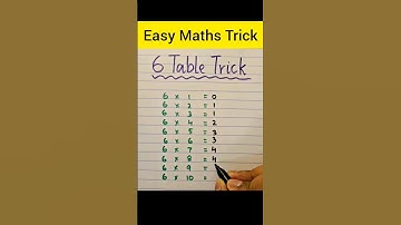 6 table trick | Easy Maths Trick | Multiplication trick | Trick to learn tables #learntables #6table