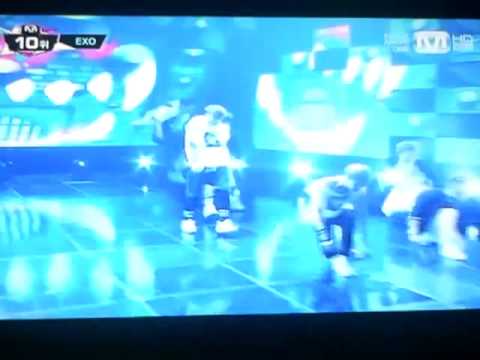 엠카 exo 늑대와미녀 무대