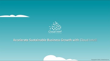 Accelerate Sustainable Business Growth with #CloudIntel