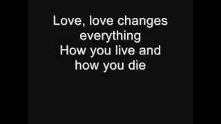 Video thumbnail of "Il Divo and Michael Ball -  Love Changes Everything (lyrics)"