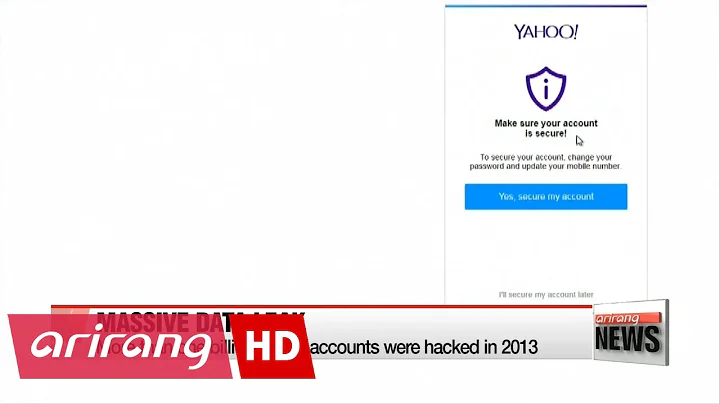 More than one billion Yahoo accounts were hacked in 2013