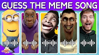 🎵 GUESS MEME SONG 🎙️🔥 | MrBeast, Skibidi Toilet, Khaby Lame, That One Guy, Minions