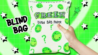 Blind bag Paper 💚 Green ☘️ ASMR Satisfying Opening blind bag / Sanrio theme #blindbag #asmr