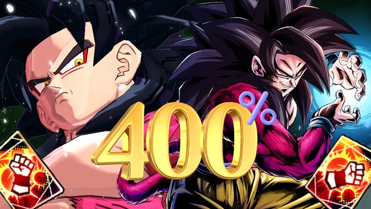 OVER 400 PERCENT STRIKE ATTACK FOR PURPLE SSJ4 GOKU! THE DAMAGE IS CRAZY! (Dragon Ball Legends)