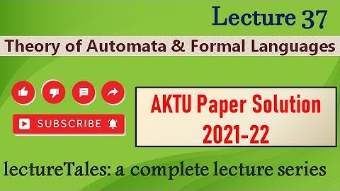 6.1 2021-22 TAFL AKTU Paper Solution, Theory of Automata & Formal Languages, TOC, Automata