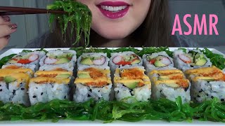 Asmr sushi [spicy tuna roll, california seaweed salad] extremely
satisfying eating sounds!