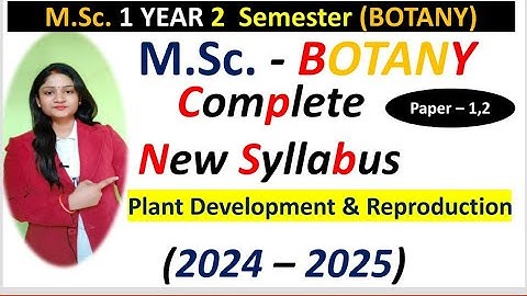 M.Sc 1st Year Syllabus Botany | 2nd Semester M.Sc#जीव विज्ञान | Paper 1 & 2 University  2024-2025
