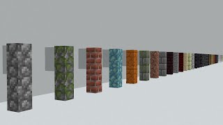 All Vertical Slabs In Survival Minecraft