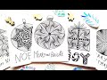 Easy Zentangle and Op Art Christmas Cards Drawing Ideas - DIY Winter Crafts