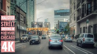 North Halsted Street Driving in Chicago 4K, Streets of the Americas