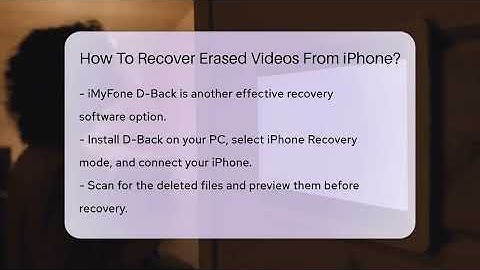 How To Recover Erased Videos From iPhone? - Talking Tech Trends