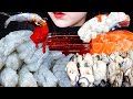 ASMR SALMON, OYSTER, RAW SHRIMP, SEAFOOD/연어 먹방, 굴 먹방, 생새우 먹방, 연어회 먹방, 해산물 먹방MUKBANG