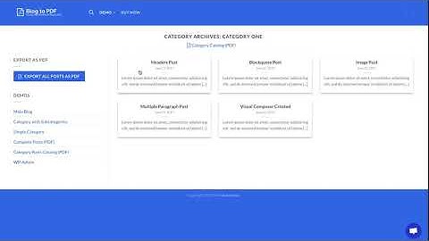 WordPress Blog to PDF Plugin