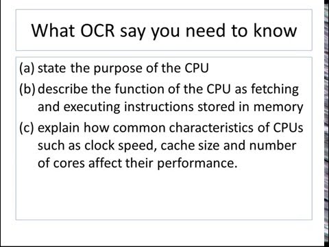 [OCR Computing Revision] 2.1.2 - CPU