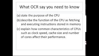 [OCR Computing Revision] 2.1.2 - CPU