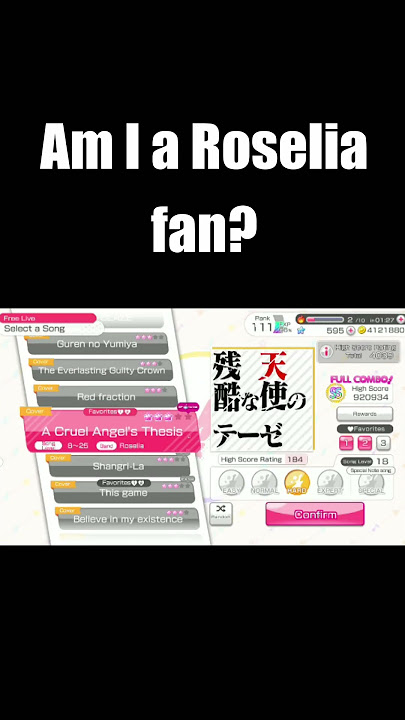 Am I a Roselia fan? #bandori #roselia #rhythmgame