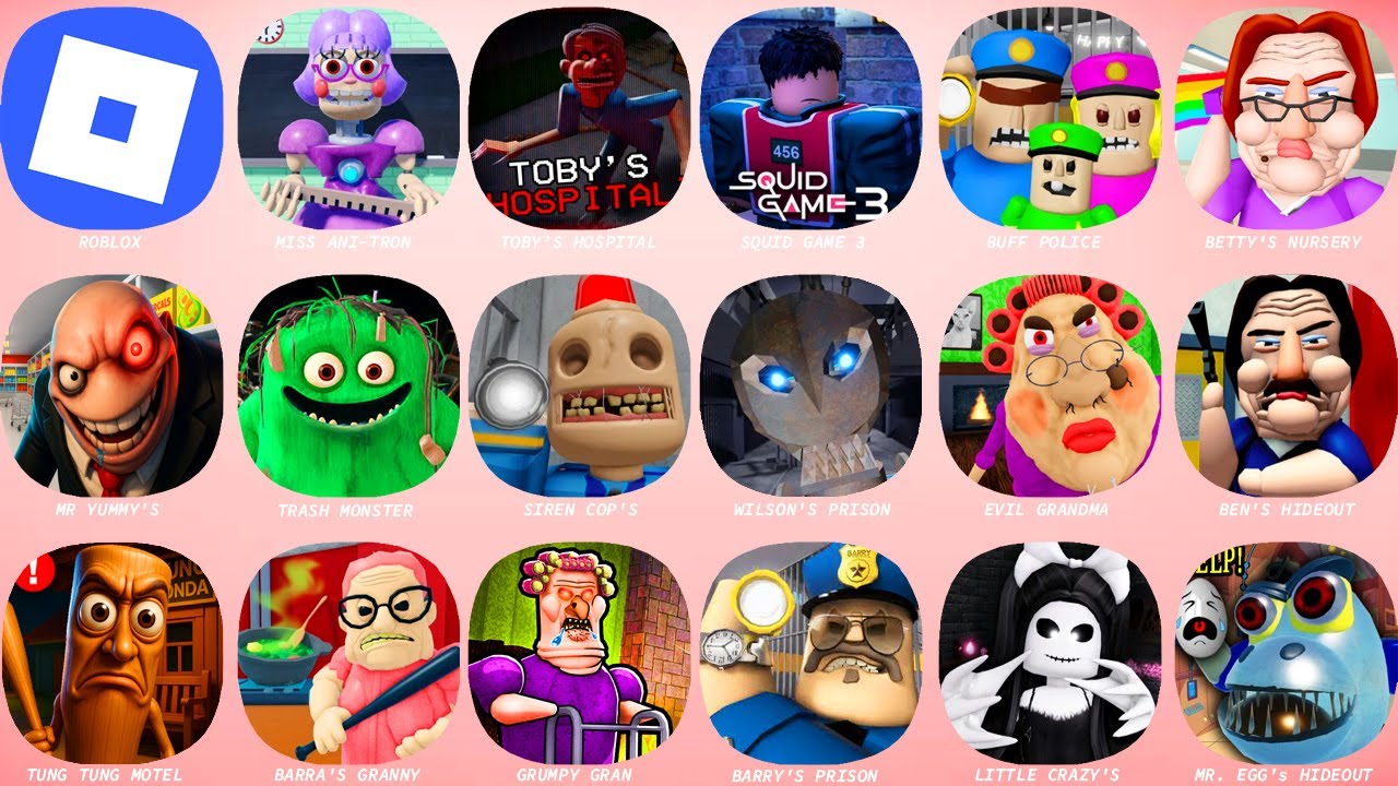 ROBLOX HARD MODE:BETTY'S NURSERY.MR YUMMY'S SUPERMARKET.TRASH MONSTER.BEN'S HIDEOUT.MR EGG's HIDEOUT