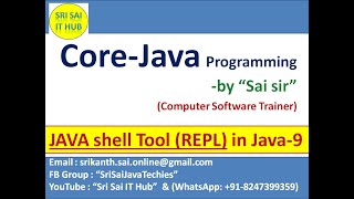 JAVA shell Tool (REPL) in Java9 || Java Terminal Programming || Java Shell Programming || #359