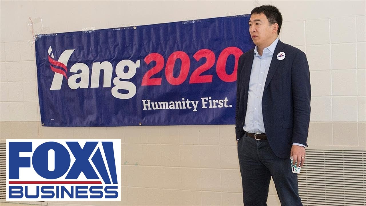 Andrew Yang hosts a town hall in Conway, New Hampshire