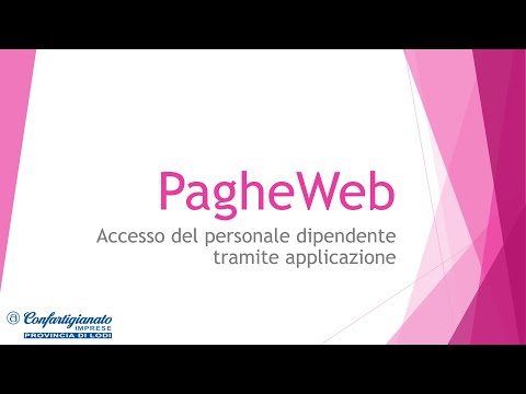 PagheWeb - Accesso del personale dipendente tramite applicazione mobile