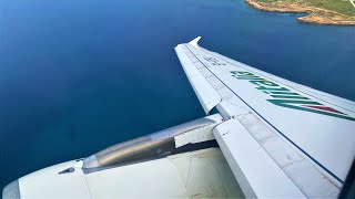 SCENIC ITA AIRWAYS AIRBUS A320 TAKE-OFF from PALERMO (PMO) AIRPORT, SICILY ULTRA HD 4K