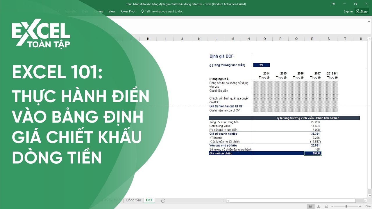 149. Thực hành điền vào bảng định giá chiết khấu dòng... - youtube