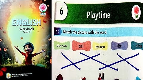 Playtime 3rd standard English Malar Workbook Term1 Unit6 Answers 2025-26