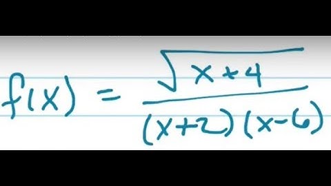 Find domain of sqrt(x+4)/(x+2)(x-6)