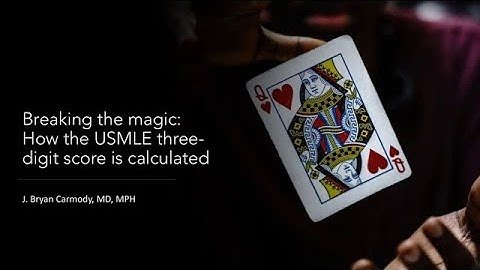 Breaking the magic: how the USMLE three-digit score is calculated