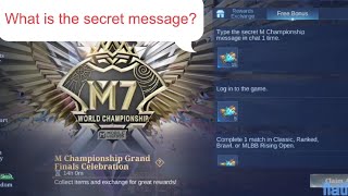 What is the M7 Championship secret message