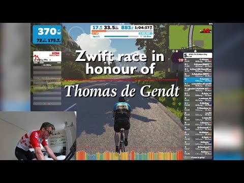 Video: Thomasas De Gendtas pašalintas iš Zwift lenktynių dėl to, kad buvo per stiprus
