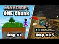 Minecraft, But ONE CHUNK is Added EVERY DAY