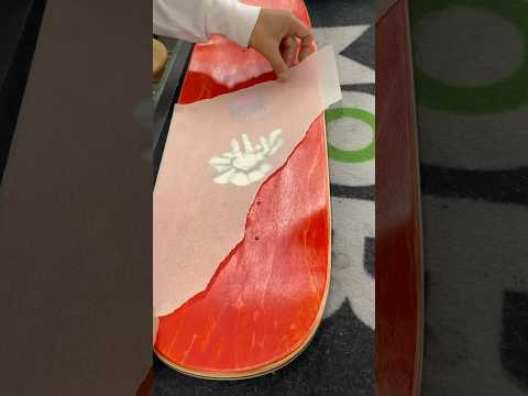 Chris at Mainline skate shop ￼with another Masterpiece 🛹 #skateboard #griptape #asmr