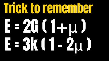 GATE best trick to remember Elastic constant formulas strength of material | very important topic