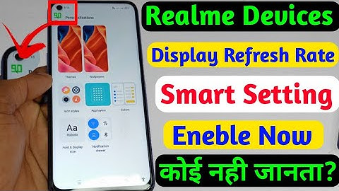 Realme Screen Refresh Rate Eneble Tricks//How to Enable Display Refresh Rate Setting in Realme