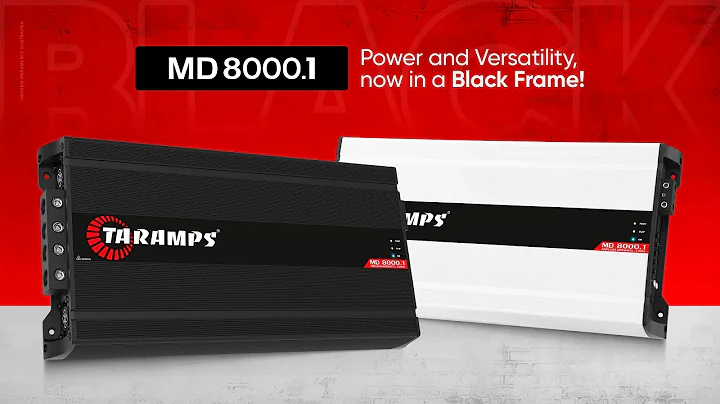 Taramps 8000 Watts RMS Amplifier - Model MD 8000.1 (Black or white frame)