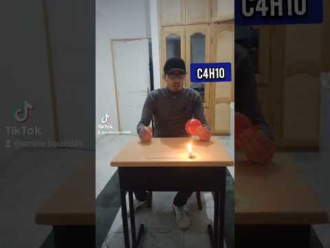 إحنراق غاز البوتان C4H10 Experiment