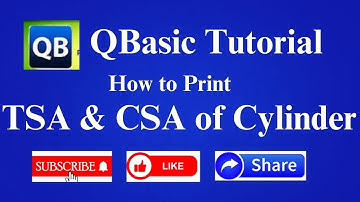 QBasic Tutorial To Print Total Surface  & Curve Surface Area Of Cylinde || QBasic Tutorial in Hindi