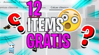 COMO PEGAR 12 ITENS GRÁTIS NO ROBLOX!!