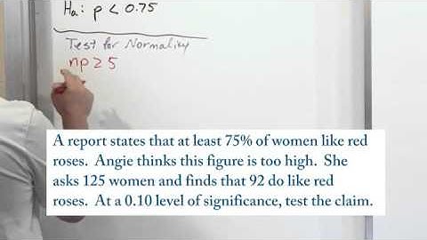 Lesson 11 - Hypothesis Testing For Population Proportions, Part 2