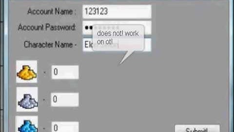 Tibia Money hack 8.5 for Tibia version 8.54