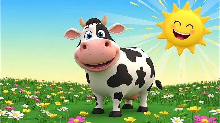The Happy Cow Says Moo | A Fun Farm Animal Nursery Rhyme | Kids Songs about Cows
