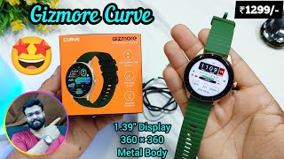 Gizmore Curve 1.3&quot; High Resolution Bluetooth Calling smartwatch with Metal body unboxing &amp; review