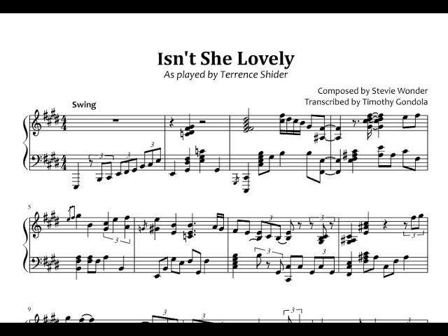 Stevie Wonder - Isn't She Lovely  Piano Cover + Sheet Music 