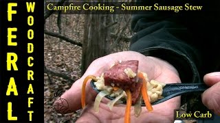 Camp Cooking - Summer Sausage Stew (Low Carb)
This recipe is quick, simple and easy only requiring 4 base ingredients. Its easy to build off of to make a variety of different meals to help against appetite fatigue.
The ingredients are simple: dehydrated cauliflower, carrot, onion, and summer sausage. Add all of the ingredients to a pot of water and boil until soft. Add diced summer sausage and salt and pepper to taste. Let it cool to an edible temperature and enjoy!
If you are not a person into a low carb diet, simply substitute white potato for the cauliflower.
Subscribe: http://tinyurl.com/feralwoodcraft
Amazon Store: http://astore.amazon.com/feralwoodc0c-20
For a sneak peak of upcoming projects:
Instagram: https://instagram.com/feral_woodcraft/
Twitter: https://twitter.com/feralwoodcraft Camp Cooking - Summer Sausage Stew (Low Carb)
