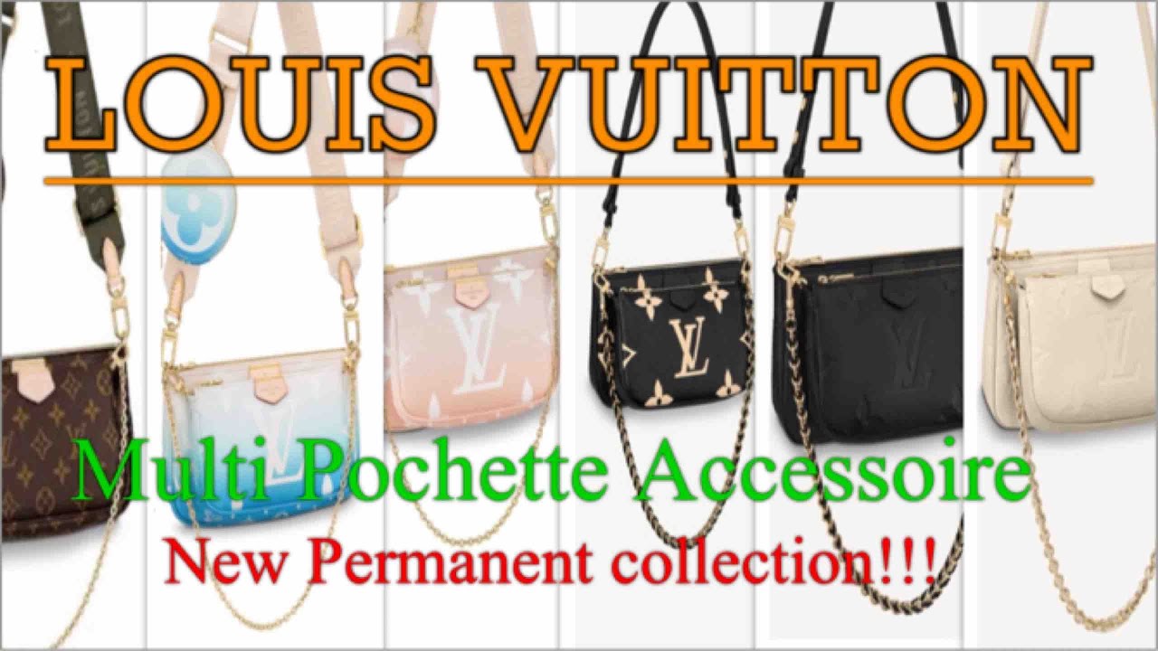 Louis Vuitton MULTI-POCHETTE EMPREINTE LEATHER BIOCOLOUR, CREAM AND BLACK  NEW 2021 #lvmultipochette 