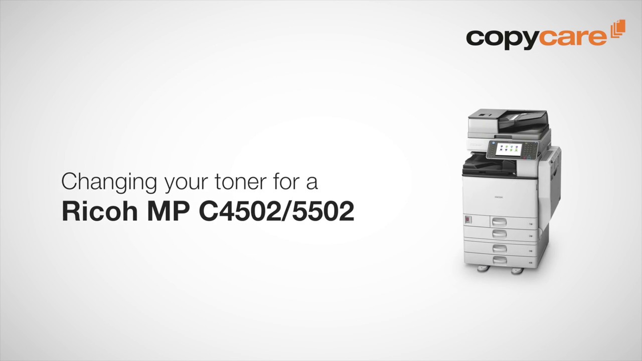 Changing your toner for a Ricoh MP C4502/5502 -